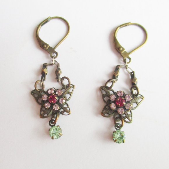 Jewelry - Vintage Art Nouveau Style Drop Earrings